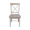 International Concepts Set of 2 X-Back Chairs with Solid Wood Seats, Washed Gray Taupe C09-613P - alternate 6